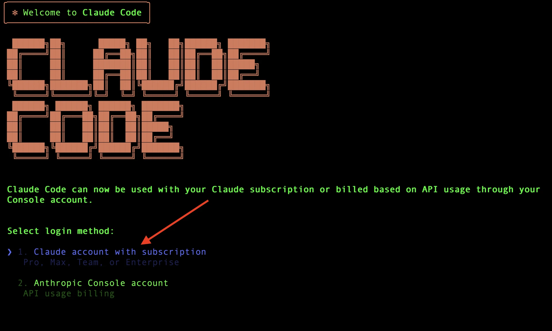 Choisir le login via le compte Pro