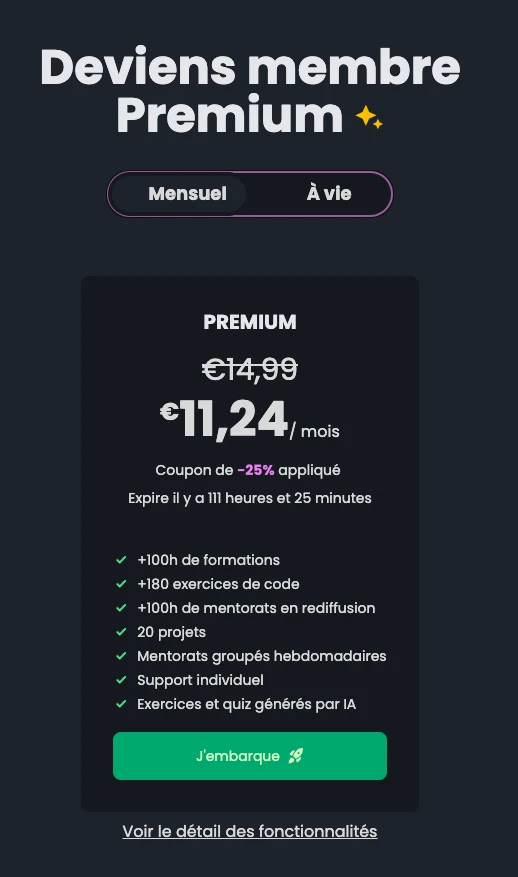Page de vente Premium