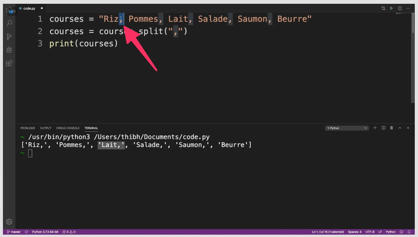 Surbrillance virgules